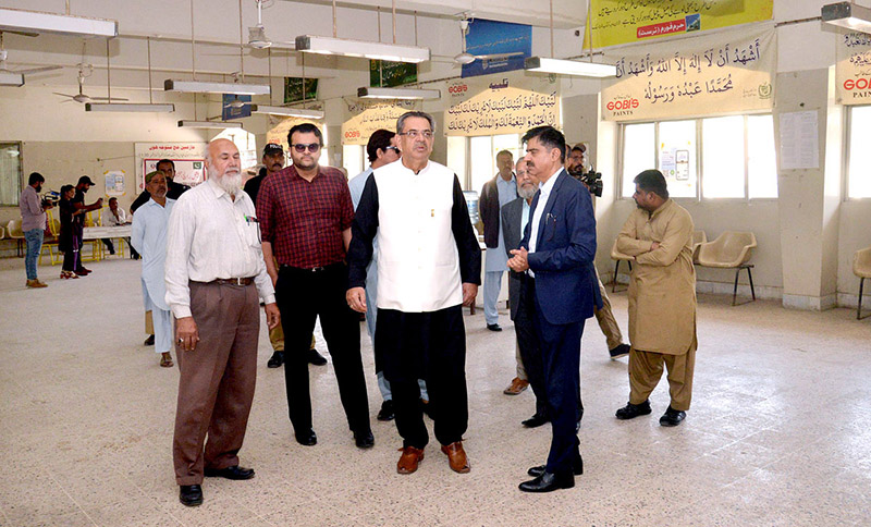 Caretaker Federal Minister for Religious Affairs and Interfaith Harmony Aneeq Ahmed visiting Haji Camp