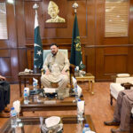 Federal Secretary Kashmir Affairs & GB Jawwad Rafique Malik calls on Chief Minister GB Haji Gul Bar Khan at his Office.