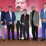 A group Photo of Provincial Minister Industries Commerce, Investment and Skills Development/Energy and Agriculture Punjab SM Tanveer with exporters during a reception by SCCI