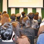 Ambassador of Pakistan to japan Raza Bashir Tarar addressing a group of Buddhism professors, monks, business leaders, travel agents, and media figures gathered during Pakistan for a Gandhara Seminar hosted by the Embassy of Pakistan.