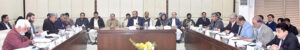 Senator Hidayatullah Khan, Chairman Senate Standing Committee on Housing and Works presiding over a meeting of the committee at Parliament House.