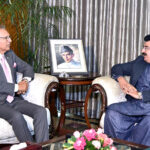 Chairman Senate, Muhammad Sadiq Sanjrani calls on President Dr Arif Alvi, at Aiwan-e-Sadr