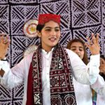 Students performing in a tableau during Sindhi Culture function at Government Girls Degree College