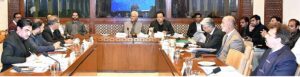 Senator Muhammad Tahir Bizinjo, Chairman Senate Committee on Rules of Procedure and Privileges presiding over a meeting of the committee at Parliament House