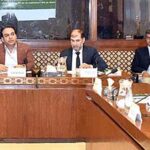 Senator Muhammad Abdul Qadir, Chairman Senate Standing Committee on Petroleum presiding over a meeting of the committee at Parliament House