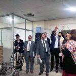 Zahir Shah, Member, PMIC is getting site visit and briefing on PSDP project titled "Replacement and Upgradation of HVAC Plant Room Equipment and Allied Works at PIMS at PIMS Hospital from the Pak PWD, PIMS officers and Contractor