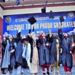 Graduates are celebrating their graduation during the 10th Convocation of the University of Sargodha