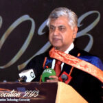 Caretaker Federal Minister for Information & Broadcasting Murtaza Solangi addresses at the 4th Convocation of Information Technology University Lahore