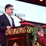 Caretaker Prime Minister Anwaar-ul-Haq Kakar addressing a ceremony to promote Inter-faith harmony and Christmas celebrations organized by the Ministry of Human Rights