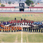 A spectacular view of mass PT performing during 61st Parents Day of Cadet College Petaro