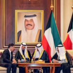 Caretaker Prime Minister Anwaar-ul-Haq Kakar meets with the new Amir of Kuwait His Highness Sheikh Meshal al-Ahmad al-Sabah to offer condolences over the sad demise of the Amir his Highness Nawaf Al-Ahmad Al-Jaber Al-Sabah