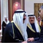 Caretaker Prime Minister Anwaar-ul-Haq Kakar meets with the new Amir of Kuwait His Highness Sheikh Meshal al-Ahmad al-Sabah to offer condolences over the sad demise of the Amir his Highness Nawaf Al-Ahmad Al-Jaber Al-Sabah