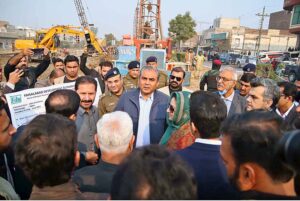 Chief Minister Punjab Syed Mohsin Raza Naqvi is visiting the Jhumra Road Underpass project