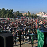 Chairman Pakistan People's Party Bilawal Bhutto Zardari addressing to workers convention at Rest House Ground