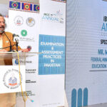Caretaker Federal Education Minister, Madad Ali Sindhi addressing the 1st Annual Conference 2023 “Examination and Assessment Practices in Pakistan