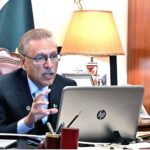 President Dr. Arif Alvi virtually addressing the international conference on ‘Transformative pathways for water and food systems in a climate resilient Pakistan" from Aiwan-e-Sadr.