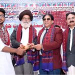 Students singing song during a Sindhi culture function at Govt: Boys Degree College