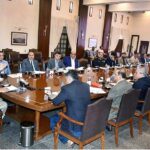 Caretaker Sindh Chief Minister Justice (R) Maqbool Baqar presides over a follow up meeting for beautification of Shahrah-e-Faisal and development of Chaukundi Graveyard at CM House.