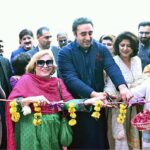 Chairman Pakistan People’s Party, Bilawal Bhutto Zardari cutting the ribbon during opening ceremony of Ayaz Mela at Sindh Museum