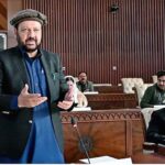 Chief Minister Gilgit-Baltistan Haji Gulbar Khan addressing during the 27th session of Gilgit-Baltistan Assembly under the chair of Speaker Gilgit-Baltistan Assembly Nazir Ahmad Advocate