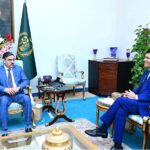 Senator Imam ud Din Shoqeen calls on Caretaker Prime Minister Anwaar-ul-Haq Kakar