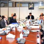 The Caretaker Federal Minister for Privatisation, Fawad Hasan Fawad chairing a meeting of the Privatisation Commission Board