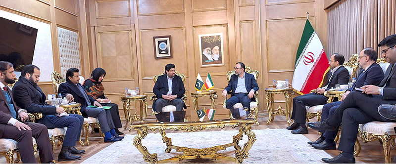 Governor Sindh Kamran Khan Tessori meeting with Khorasan Governor Yaqub Ali Nazari in Mashhad