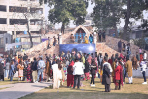 Christian community members performing religious rituals on the occasion of Christmas Day a St. Anthony's Church, in the City