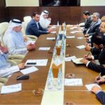 Caretaker Federal Minister for IT and Telecommunication, Dr. Umar Saif in a meeting with H.E. Ahmad Al-Sayed, Minister of State and Chairman of Qatar Free Zones Authority and CEO of Qatar Venture Capital