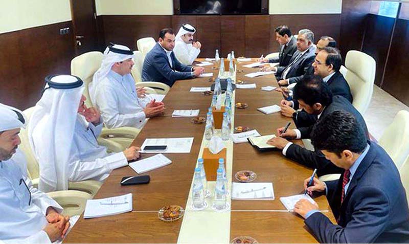 Caretaker Federal Minister for IT and Telecommunication, Dr. Umar Saif in a meeting with H.E. Ahmad Al-Sayed, Minister of State and Chairman of Qatar Free Zones Authority and CEO of Qatar Venture Capital