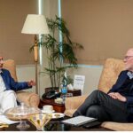 Chairman of the Polio Oversight Board, Dr. Chris Elias, called on Federal Health Minister Dr. Nadeem Jan.