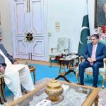 Prime Minister of Azad Jammu and Kashmir Ch. Anwaar-ul-Haq calls on the Caretaker Prime Minister Anwaar-ul-Kakar