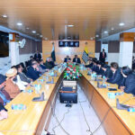 A delegation of Hurriyet leaders calls on the Caretaker Prime Minister Anwaar-ul-Haq Kakar