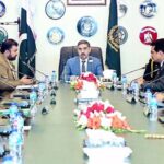 Caretaker Prime Minister Anwaar-ul-Haq chairing a meeting at the Ministry of Interior to inaugurate Pakistan's New Visa Policy