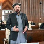 Chief Minister Gilgit-Baltistan, Haji Gulbar Khan addressing during the 5th sitting of the 27th session of Gilgit-Baltistan Assembly under the chair of Speaker Gilgit-Baltistan Assembly Nazir Ahmad Advocate