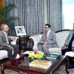 Caretaker Federal Minister for Energy and Power, Muhammad Ali calls on President Dr. Arif Alvi, at Aiwan-e-Sadr.