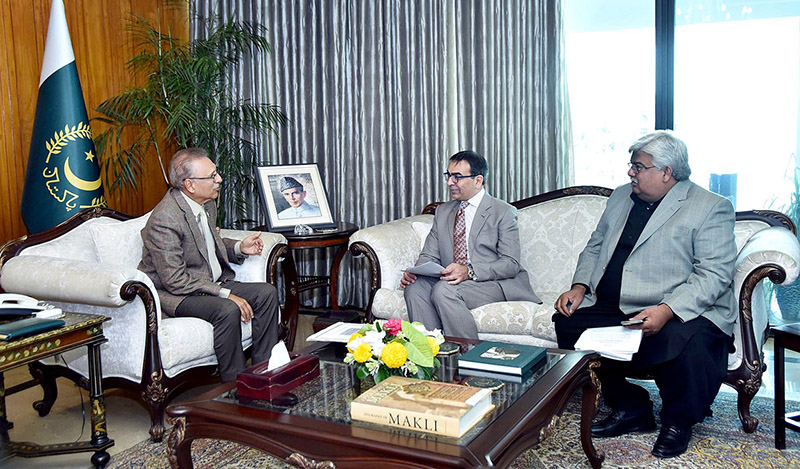 Caretaker Federal Minister for Energy and Power, Muhammad Ali calls on President Dr. Arif Alvi, at Aiwan-e-Sadr.
