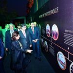 Caretaker Prime Minister Anwaar-ul-Haq Kakar being briefed about the history of Pakistan Stock Exchange by Caretaker Federal Minister for Finanace and Chairperson Pakistan Stock Exchange Dr. Shamshad Akhtar