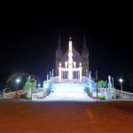 An attractive view of St. Patrick's Cathedral Church decorated in connection of the Christmas Celebrations in Saddar area