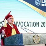 President Dr. Arif Alvi addressing the convocation ceremony of Institute of Cost and Management Accountants of Pakistan, at Aiwan-e-Sadr