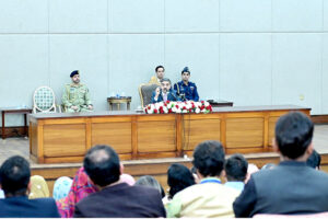The Caretaker Prime Minister Anwaar-ul-Haq Kakar addresses the 12th National Balochistan Workshop