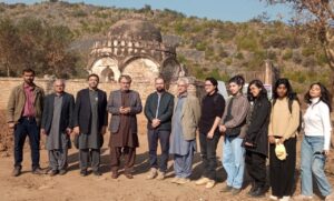 Jamal Shah visits Mai Qamro Mosque, Muqarab Khan Tomb