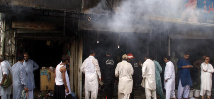 Three shops gutted as fire engulfs in Aabpara Market