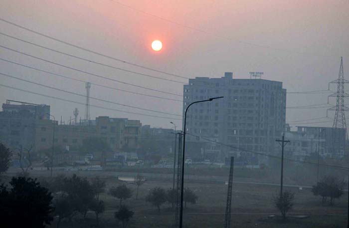 A view of first sunrise of year 2024 through KhanaPul.