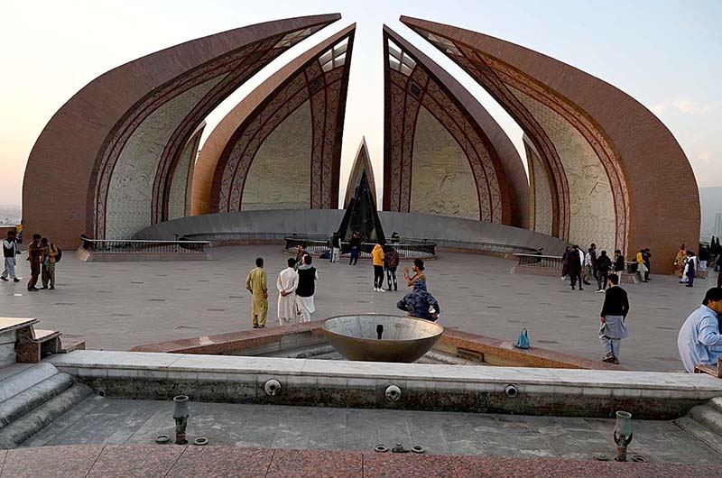 An attractive view of the Pakistan Monument in the Federal Capital