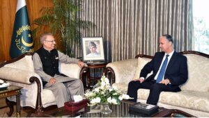 The outgoing Ambassador of Tajikistan to Pakistan Ismatullo Nasredin called on President Dr. Arif Alvi at Aiwan-e-Sadr