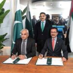 Caretaker Prime Minister, Anwaar-ul-Haq Kakar witnessing Federal Minister for Communications, Railways, & Maritime Affairs Shahid Ashraf Tarar and Government of Dubai inked more than $3 billion investment pact on cooperation in Railways, Economic Zones and Infrastructure at the World Economic Forum.