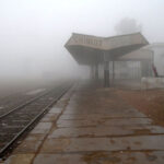A view of thick fog spread at Railway Station early morning in the City