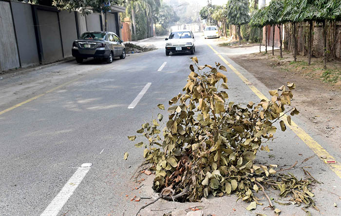 A manhole is open on Shah Jamal Road may cause any mishap and needs the attention of concerned authorities.