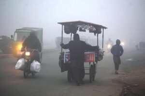  A view of thick fog during early morning. 